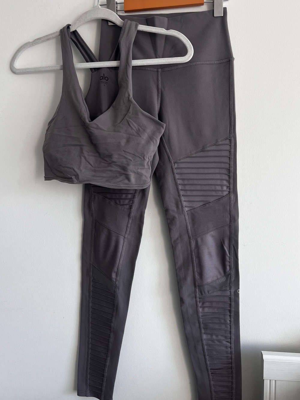 ALO Yoga High-Waist Moto Legging and Sports Bra Set
